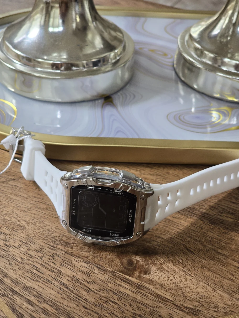 Ativa White Digital Sports Watch - Water Resistant